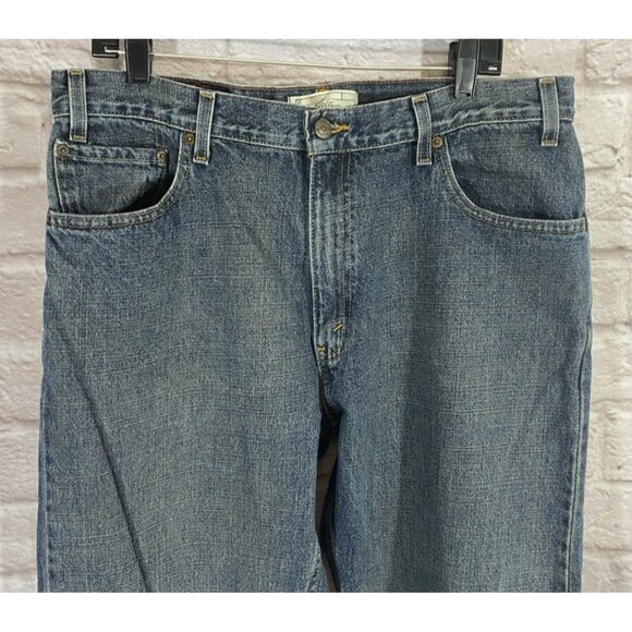 Vintage Levi Strauss Signature Straight Fit Jeans 36X34 Medium Blue Denim Cotton - Picture 3 of 11